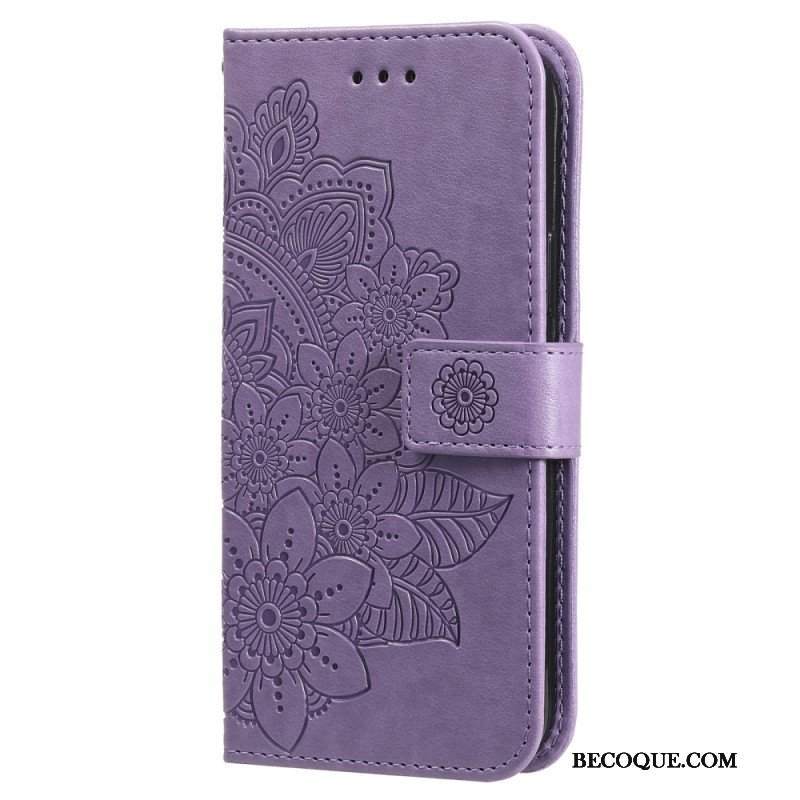 Etui Folio do Xiaomi Redmi Note 12 Pro Plus z Łańcuch Mandala Kwiatowa Na Pasku