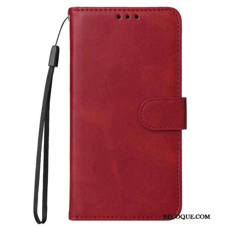 Etui Folio do Xiaomi Redmi Note 12 Pro z Łańcuch Zwykły Z Paskiem