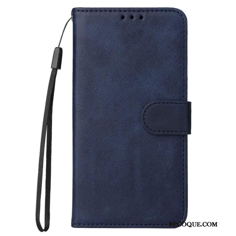 Etui Folio do Xiaomi Redmi Note 12 Pro z Łańcuch Zwykły Z Paskiem