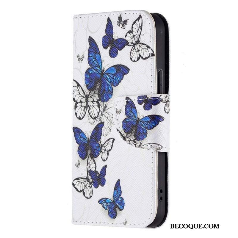 Etui Folio do iPhone 13 Mini Cudowne Motyle