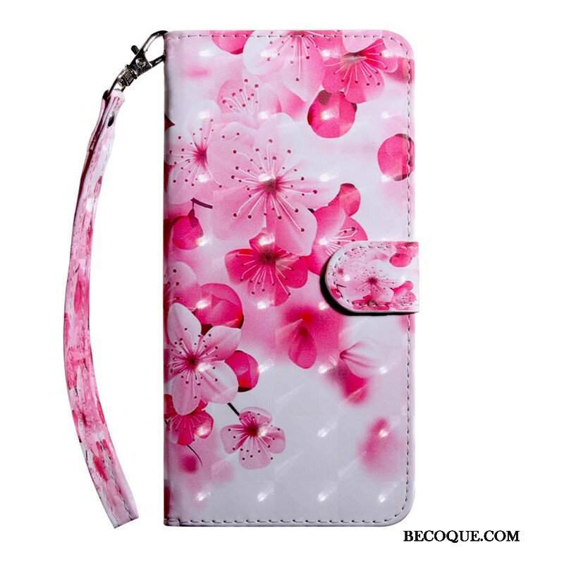 Etui Folio do iPhone 13 Mini Lekkie Kwiaty Punktowe Kwitną