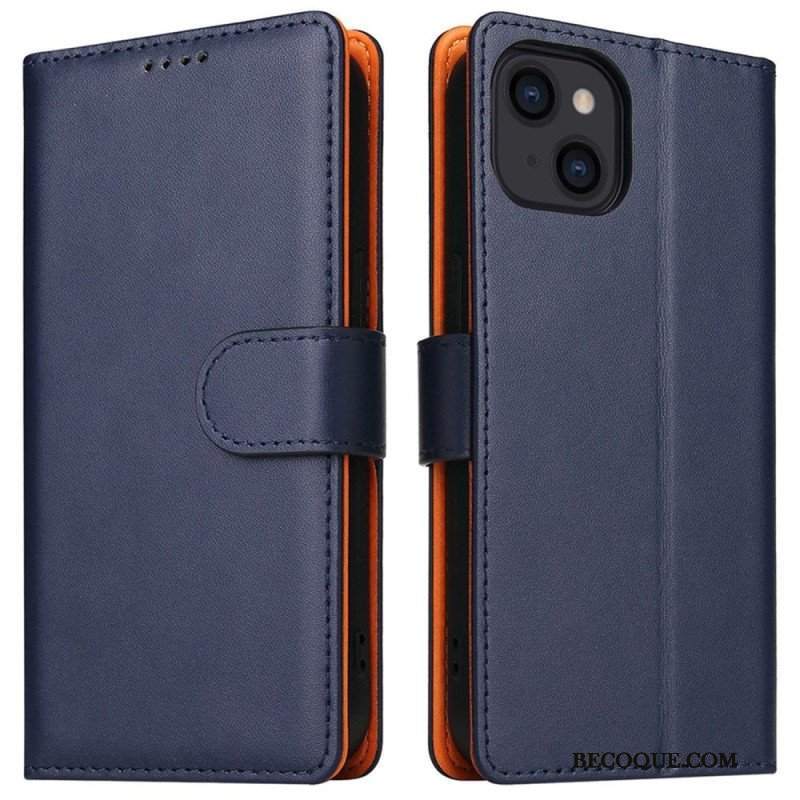 Etui Folio do iPhone 14 Dwukolorowy Biznes