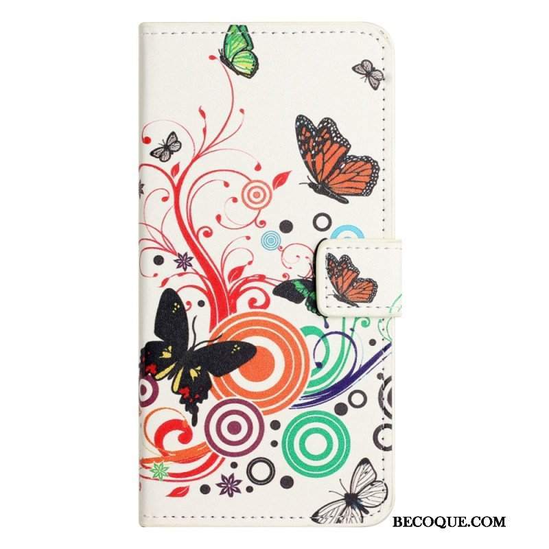 Etui Folio do iPhone 14 Motyle
