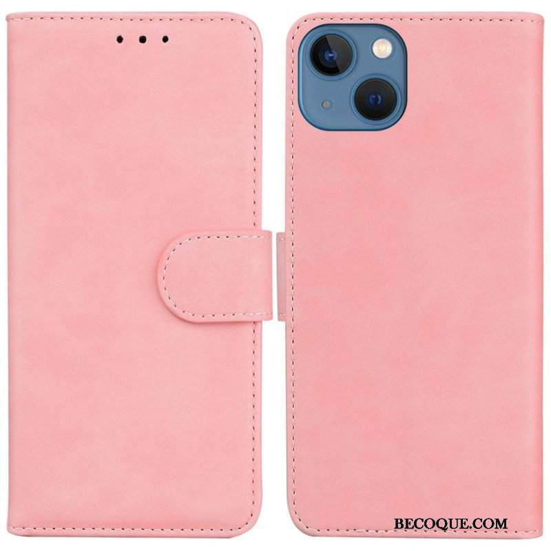 Etui Folio do iPhone 14 Plus Stylowa Skórzana Moda