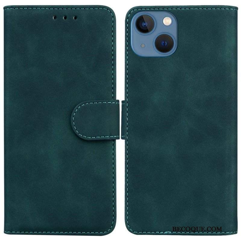 Etui Folio do iPhone 14 Plus Stylowa Skórzana Moda