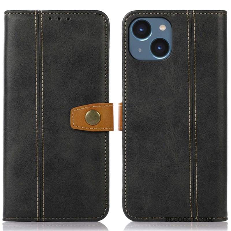 Etui Folio do iPhone 14 Plus Taśma Tapicerska