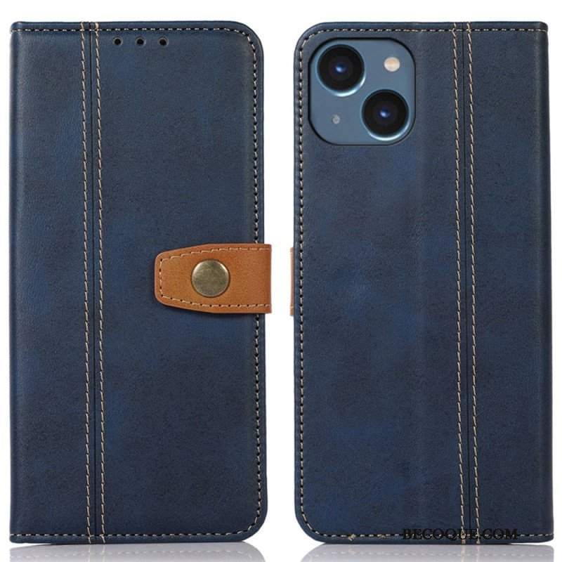 Etui Folio do iPhone 14 Plus Taśma Tapicerska