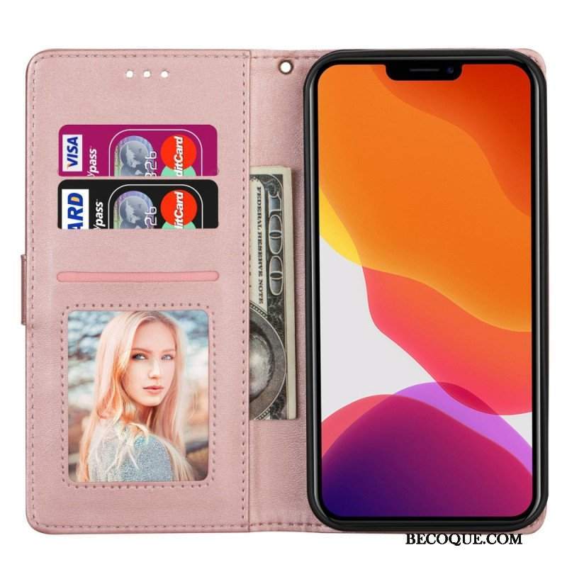 Etui Folio do iPhone 14 Plus Torebka Ze Smyczą