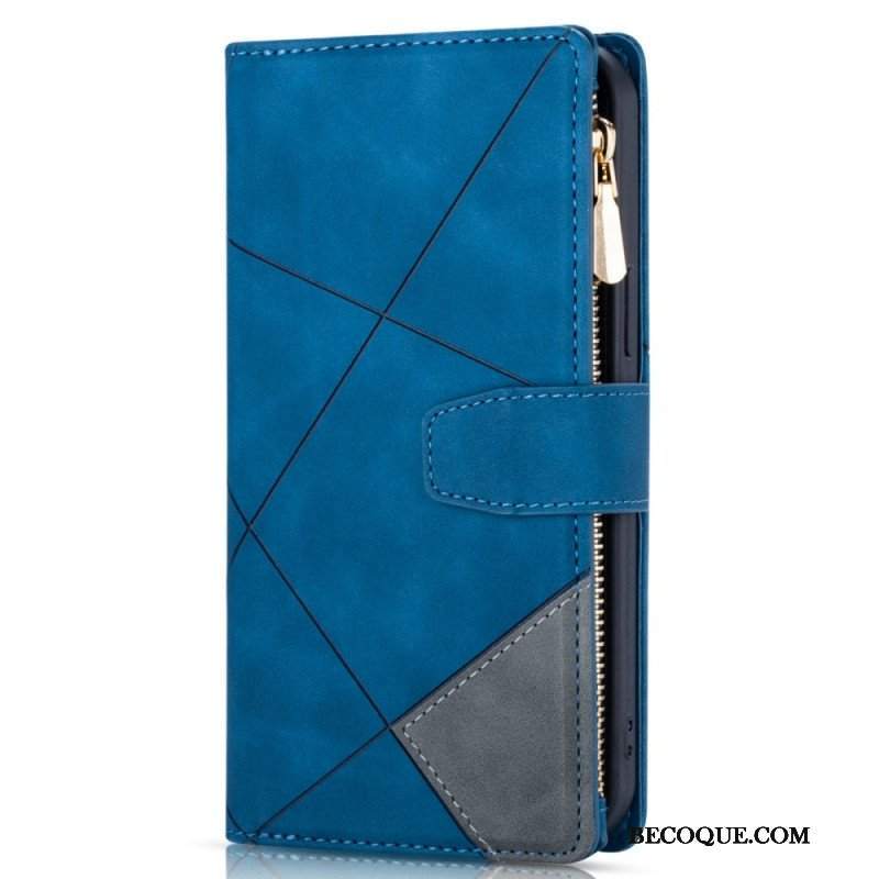 Etui Folio do iPhone 14 Pro Max z Łańcuch Geometria Paska