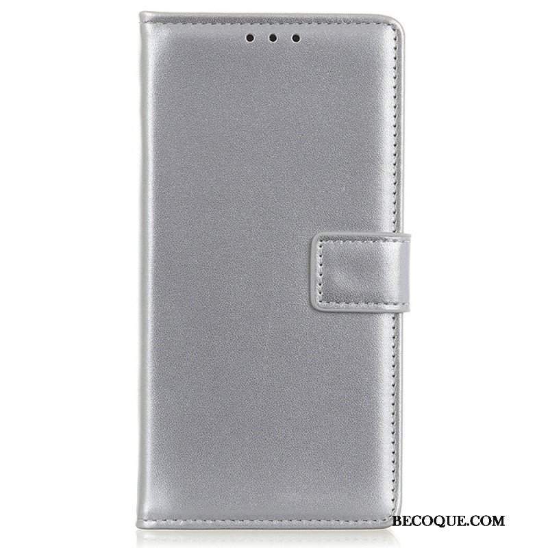 Etui Folio do iPhone 14 Zwykła Sztuczna Skóra