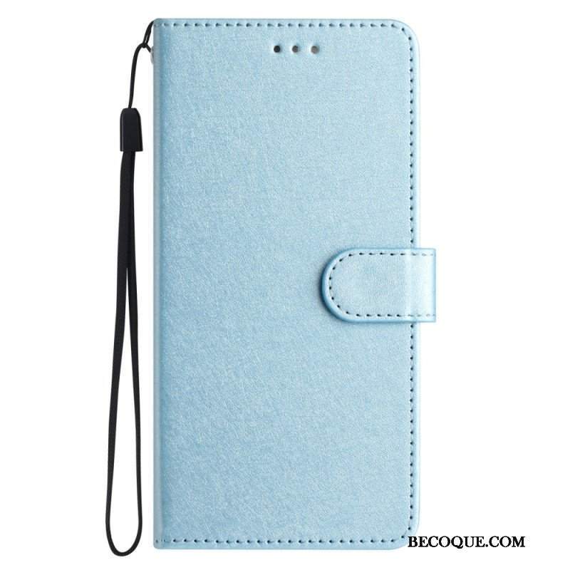 Etui Folio do iPhone 15 Plus z Łańcuch Pastelowy Z Paskiem