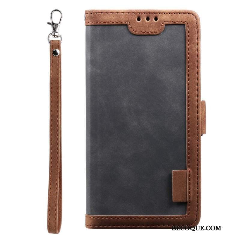 Etui Folio do iPhone 15 Styl Vintage