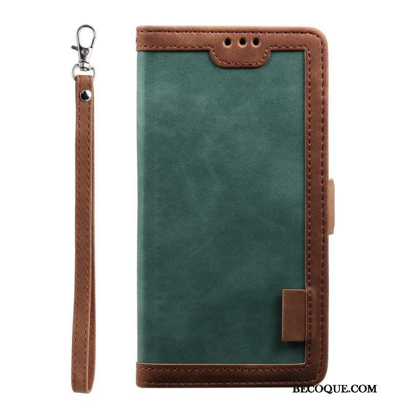 Etui Folio do iPhone 15 Styl Vintage