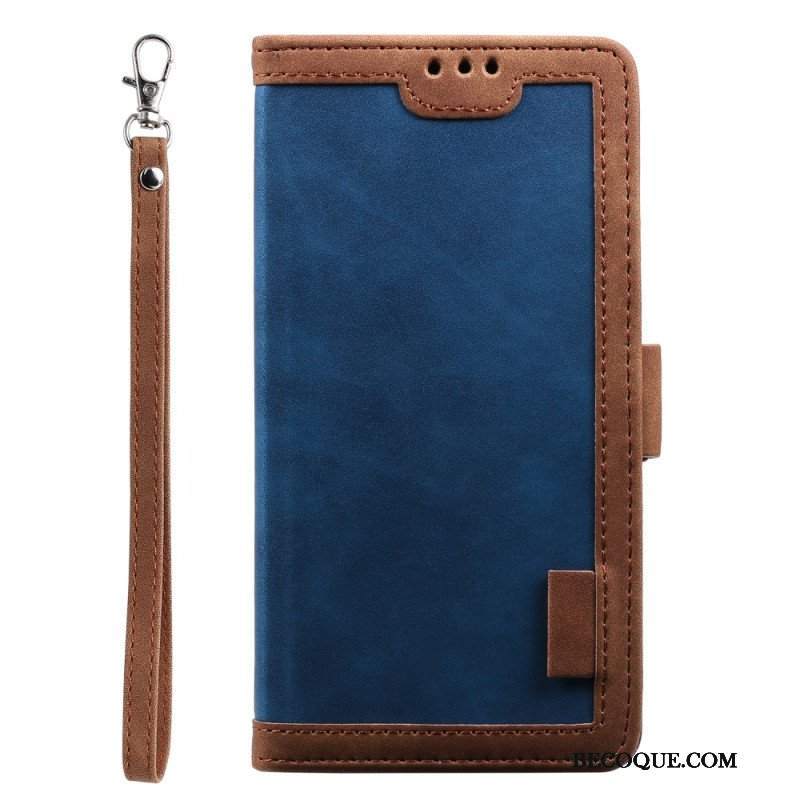 Etui Folio do iPhone 15 Styl Vintage