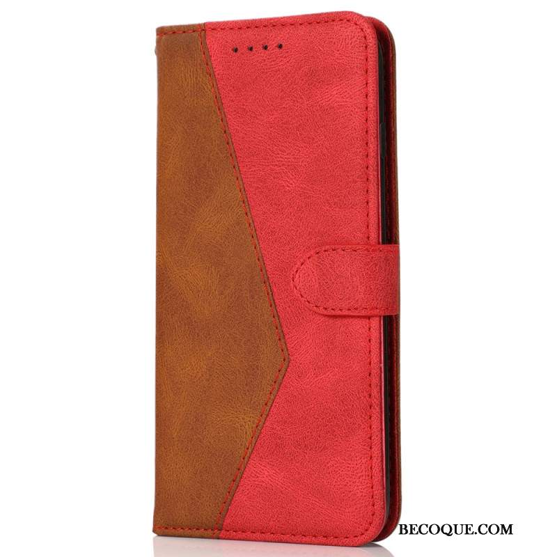 Etui Folio iPhone 16 Plus Dwukolorowy Pasek
