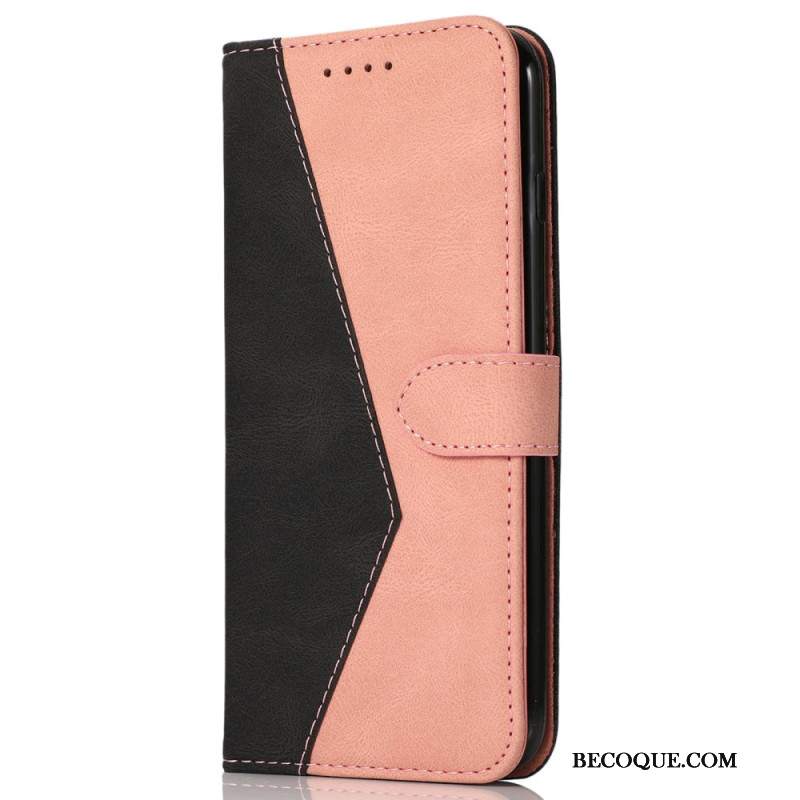 Etui Folio iPhone 16 Plus Dwukolorowy Pasek