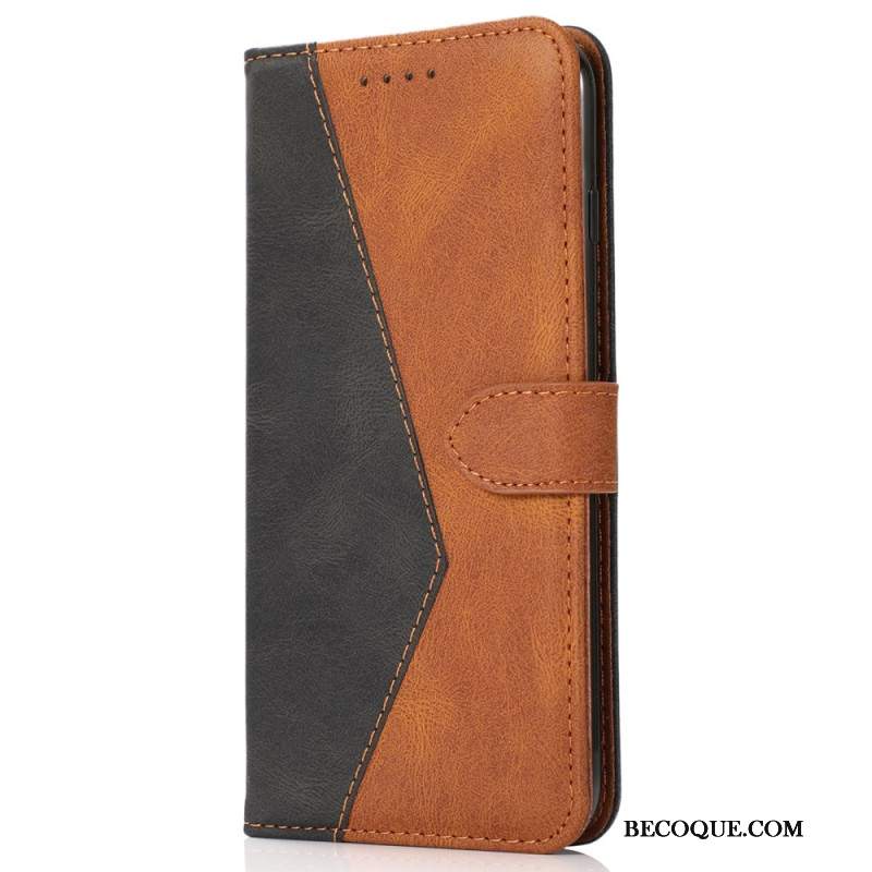 Etui Folio iPhone 16 Plus Dwukolorowy Pasek
