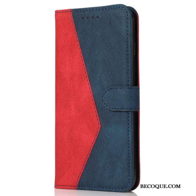 Etui Folio iPhone 16 Plus Dwukolorowy Pasek