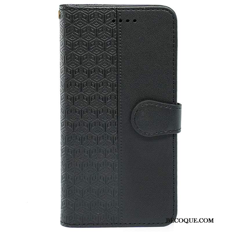 Etui Folio iPhone 16 Plus Fryz W Kostkach Etui Ochronne
