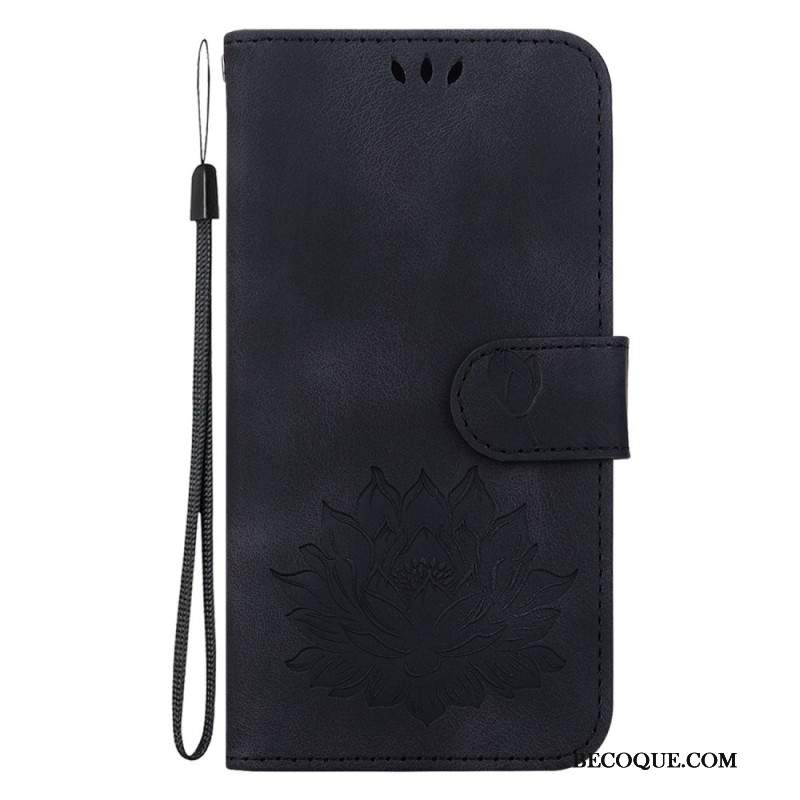 Etui Folio iPhone 16 Pro Max Kwiat Lotosu Etui Ochronne
