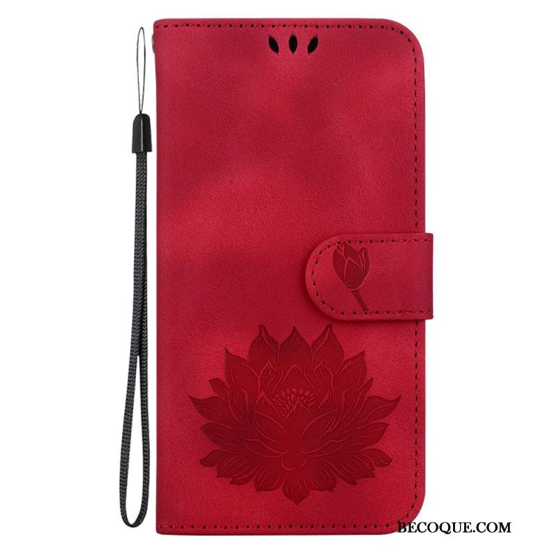 Etui Folio iPhone 16 Pro Max Kwiat Lotosu Etui Ochronne
