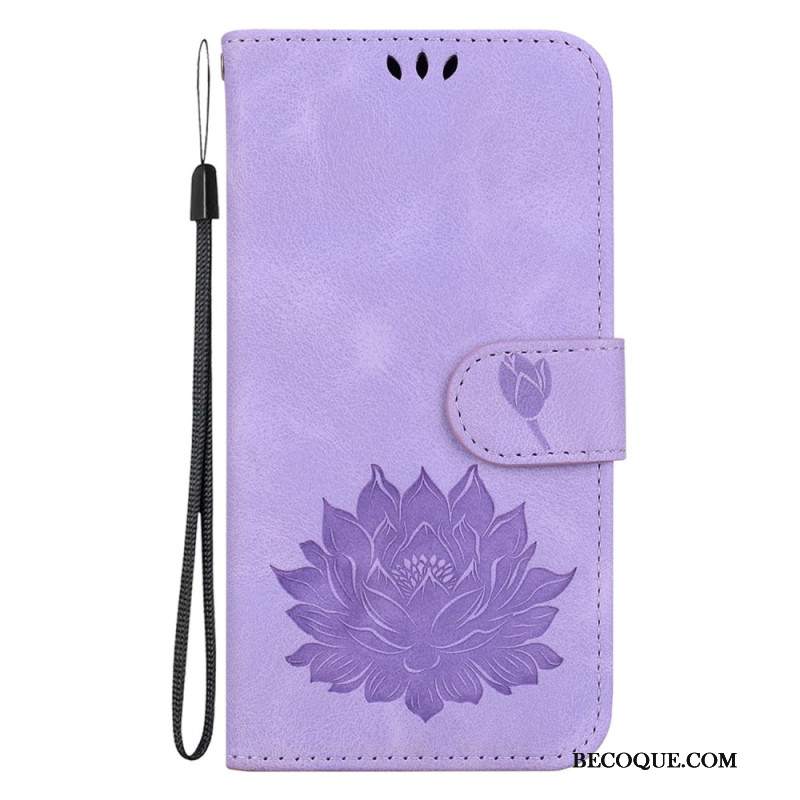 Etui Folio iPhone 16 Pro Max Kwiat Lotosu Etui Ochronne