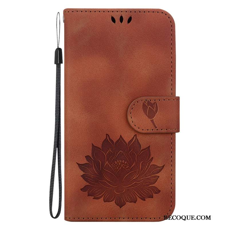 Etui Folio iPhone 16 Pro Max Kwiat Lotosu Etui Ochronne