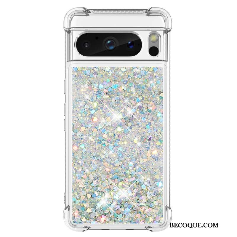 Etui Google Pixel 8 Pro Narożniki Wzmocnione Cekinami Etui Ochronne