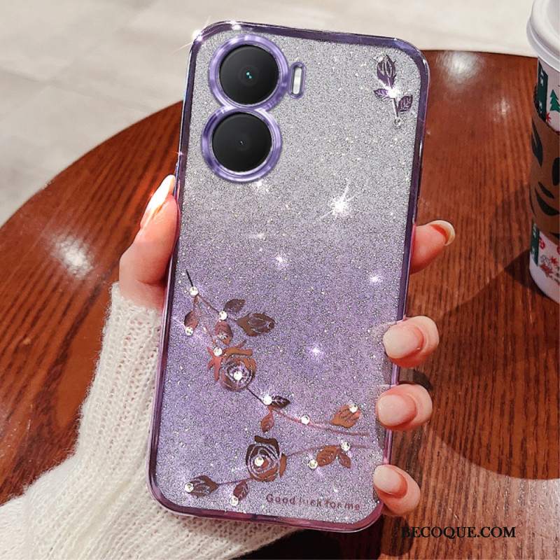 Etui Huawei Nova 12 Se Kwiaty I Cyrkonie Kadem Etui Ochronne