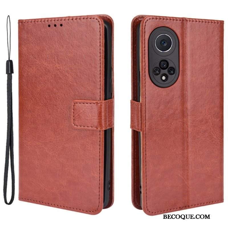 Etui Na Telefon Pokrowce do Honor 50 Pro Pro Faux Leather Błyszczący