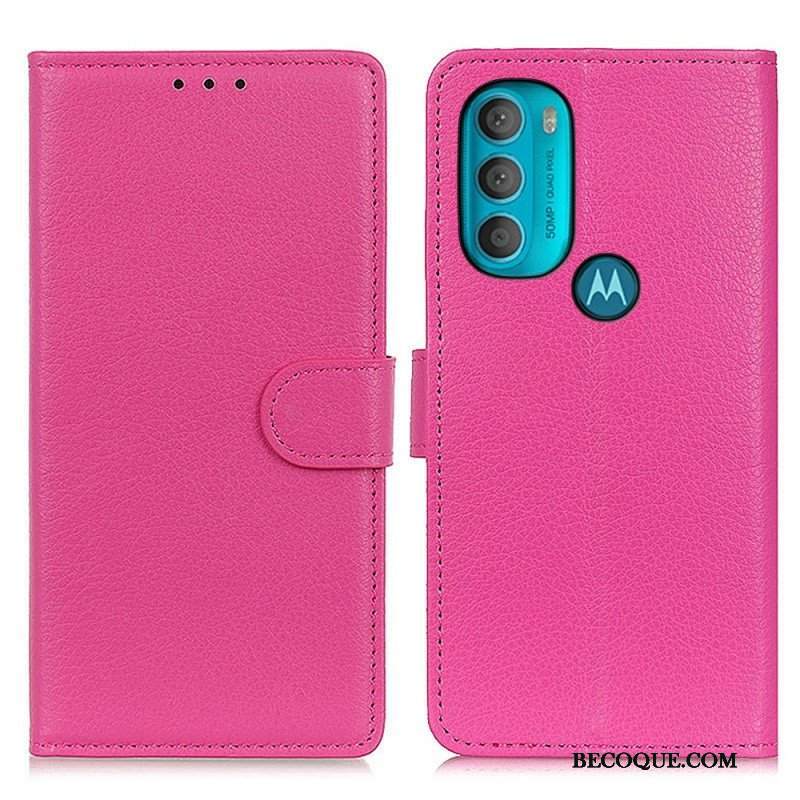 Etui Na Telefon Pokrowce do Moto G71 5G Tradycyjnie Liczi