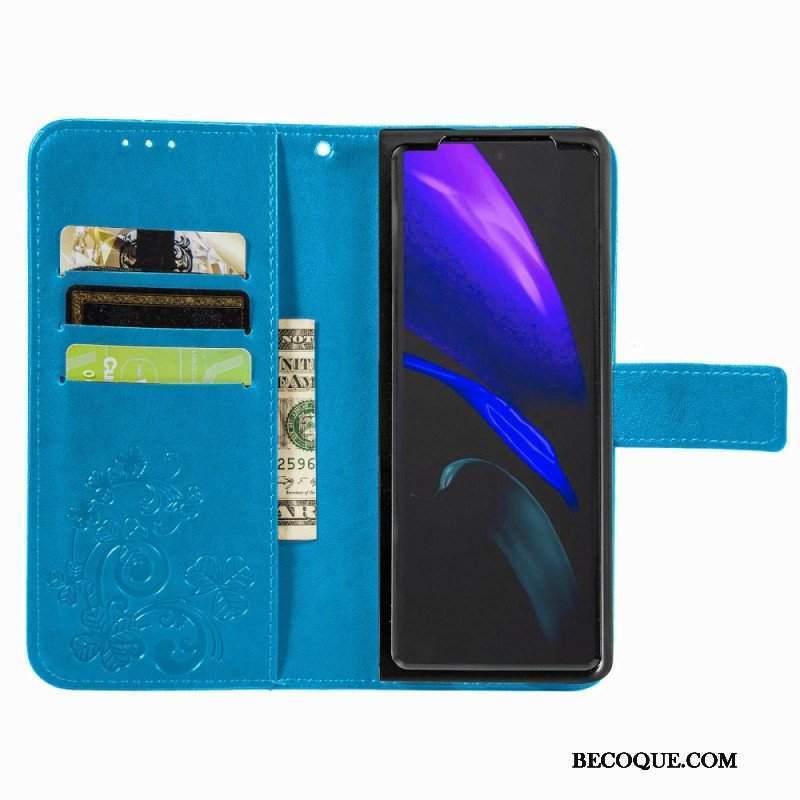 Etui Na Telefon Pokrowce do Samsung Galaxy Z Fold 4 Wzór Koniczyny Z Paskiem