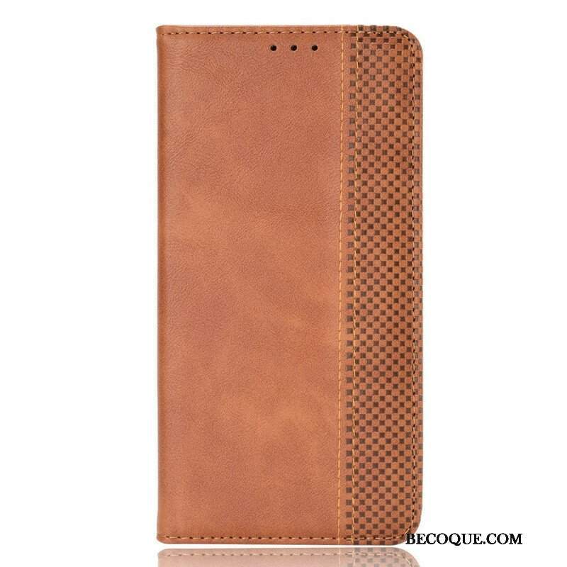 Etui Na Telefon do Asus Zenfone 8 Etui Folio Stylizowany Efekt Skóry W Stylu Vintage