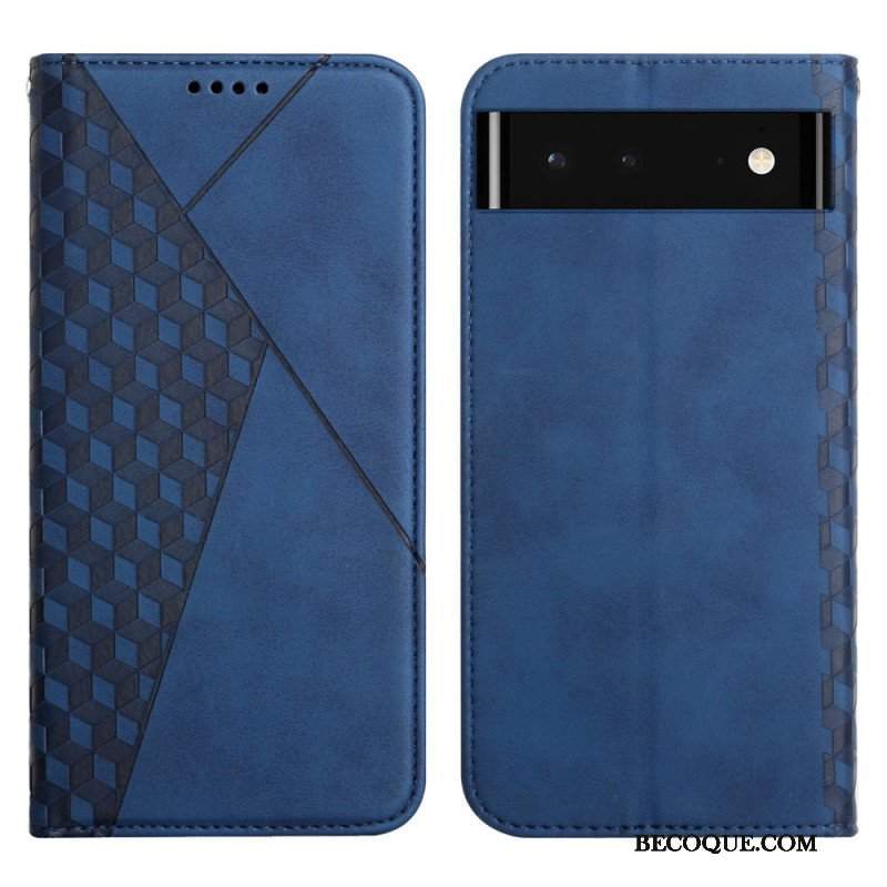 Etui Na Telefon do Google Pixel 6 Etui Folio Efekt Geo Skóry