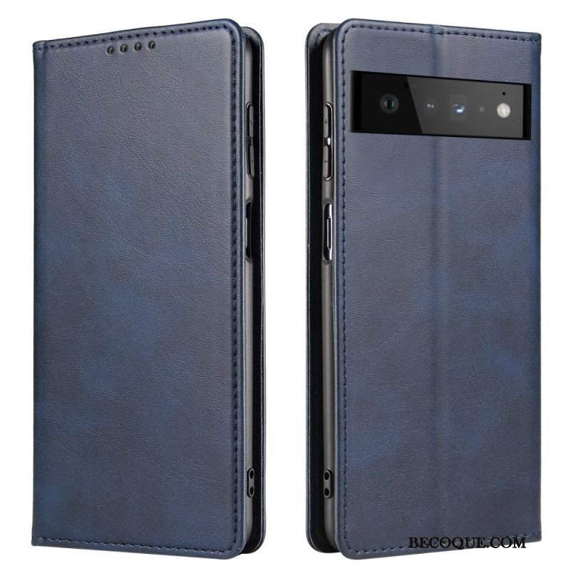 Etui Na Telefon do Google Pixel 6 Etui Folio Magnetyczny Efekt Skóry