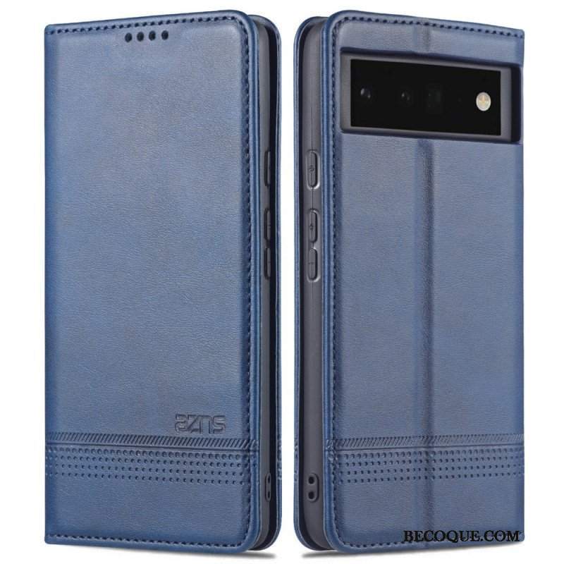 Etui Na Telefon do Google Pixel 6 Etui Folio Stylizacja Skóry Azns