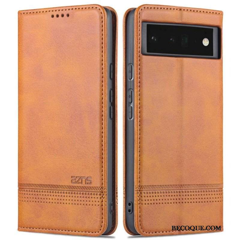 Etui Na Telefon do Google Pixel 6 Etui Folio Stylizacja Skóry Azns