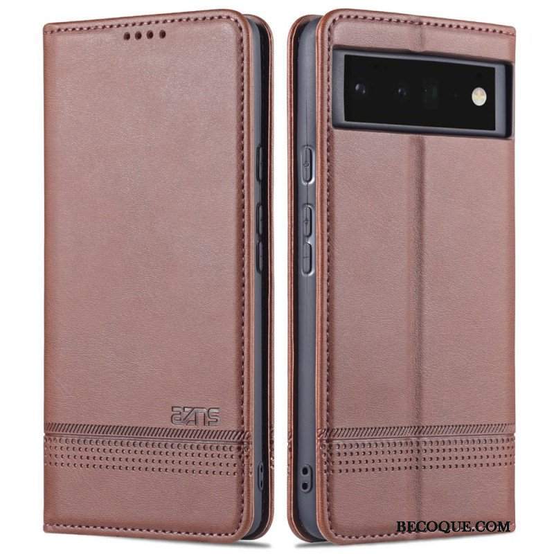 Etui Na Telefon do Google Pixel 6 Etui Folio Stylizacja Skóry Azns