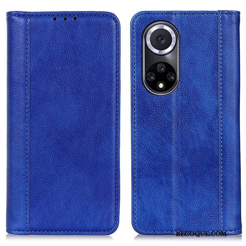 Etui Na Telefon do Honor 50 Etui Folio Elegancka Dwoina Skóry Liczi