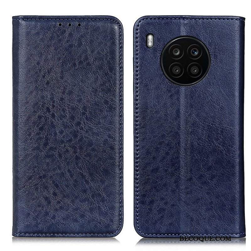 Etui Na Telefon do Honor 50 Lite Etui Folio Matowa Skóra Dwoinowa