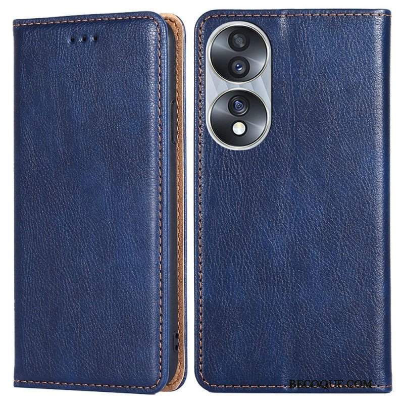 Etui Na Telefon do Honor 70 Etui Folio Przeszycia Ze Sztucznej Skóry