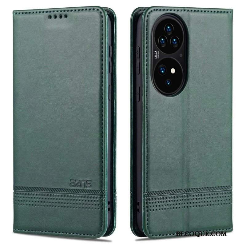 Etui Na Telefon do Huawei P50 Pro Etui Folio Stylizacja Skóry Azns