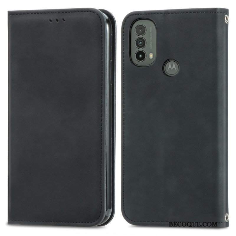 Etui Na Telefon do Moto E40 / E30 / E20 Etui Folio Dotyk Skóry