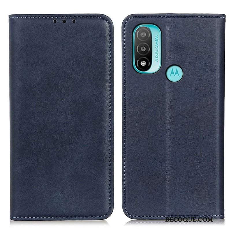Etui Na Telefon do Moto E40 / E30 / E20 Etui Folio Elegancka Dwoina Skórzana