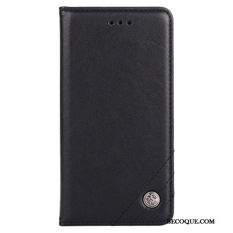 Etui Na Telefon do Moto E40 / E30 / E20 Etui Folio Stylowy Skórzany Nit