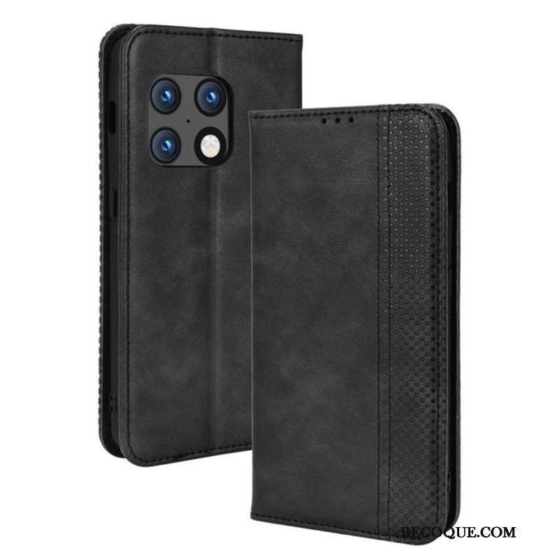 Etui Na Telefon do OnePlus 10 Pro 5G Etui Folio Stylizowany Efekt Skóry W Stylu Vintage