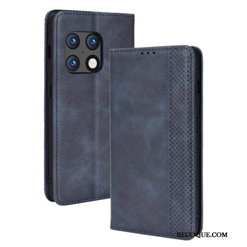 Etui Na Telefon do OnePlus 10 Pro 5G Etui Folio Stylizowany Efekt Skóry W Stylu Vintage