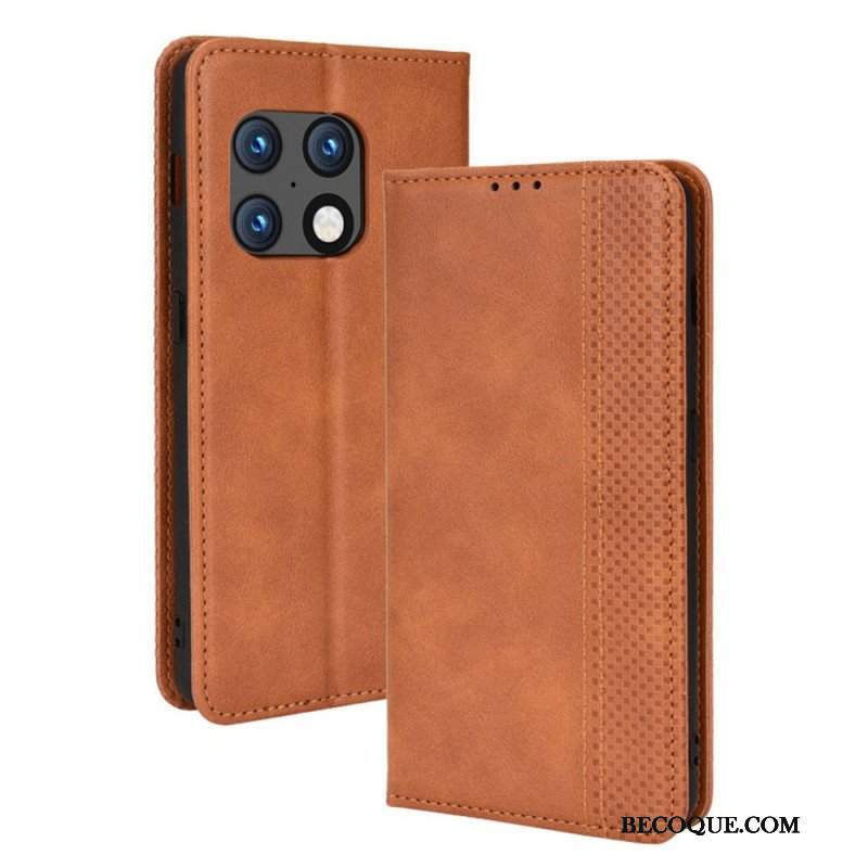 Etui Na Telefon do OnePlus 10 Pro 5G Etui Folio Stylizowany Efekt Skóry W Stylu Vintage