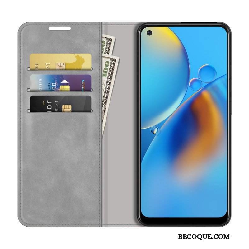 Etui Na Telefon do Oppo A74 4G Etui Folio Dotyk Skóry