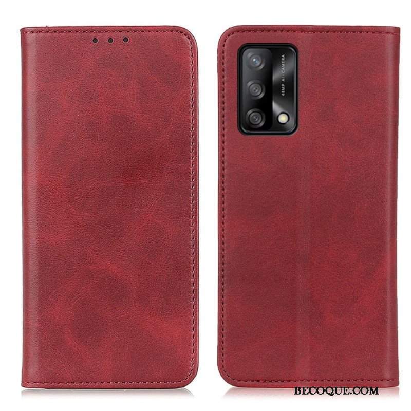 Etui Na Telefon do Oppo A74 4G Etui Folio Elegancka Dwoina Skórzana